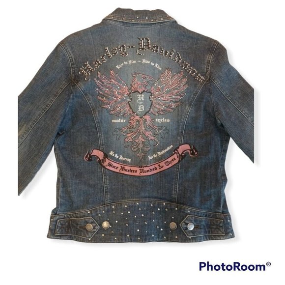 Women's Small S Harley-Davidson Denim Jacket 96141-07VW - Picture 1 of 12